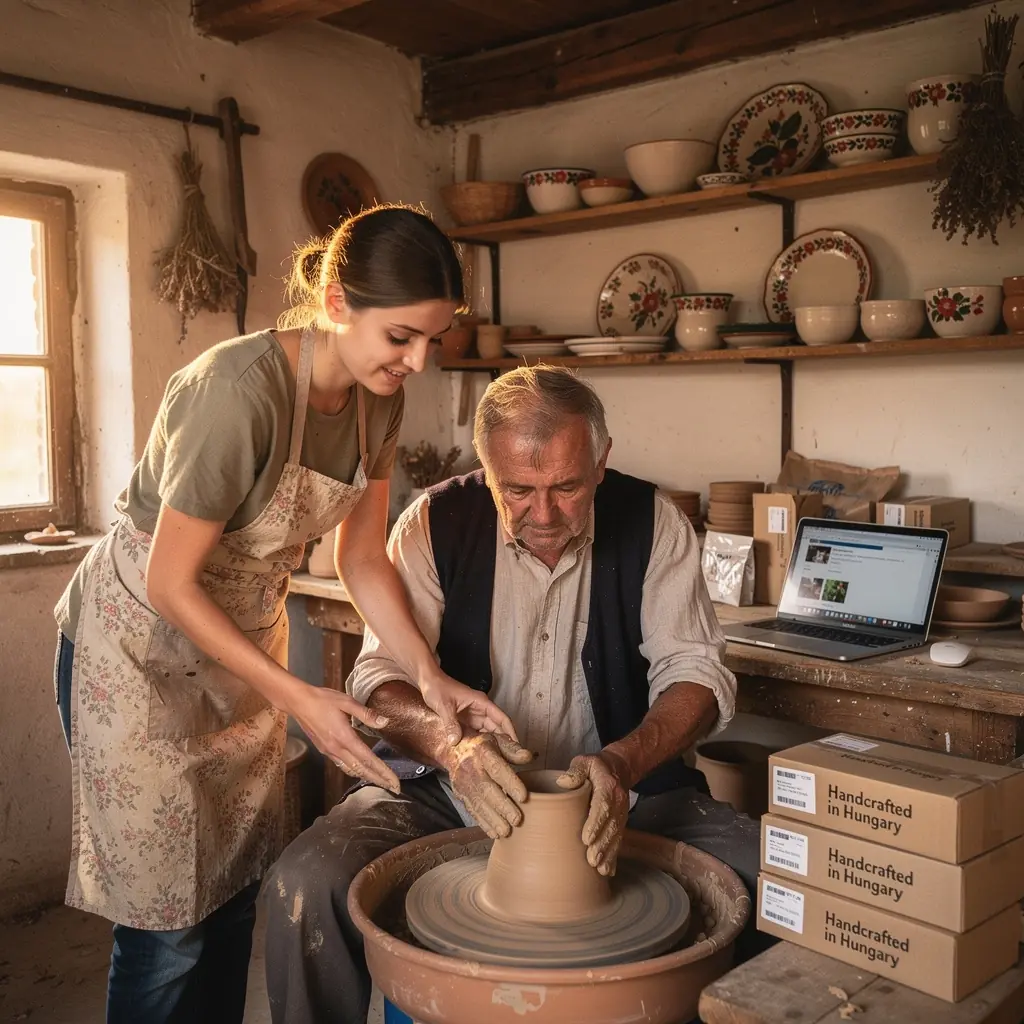 Webáruház kezelőfelülete, ahol a termékek és megrendelések nyomon követhetők.