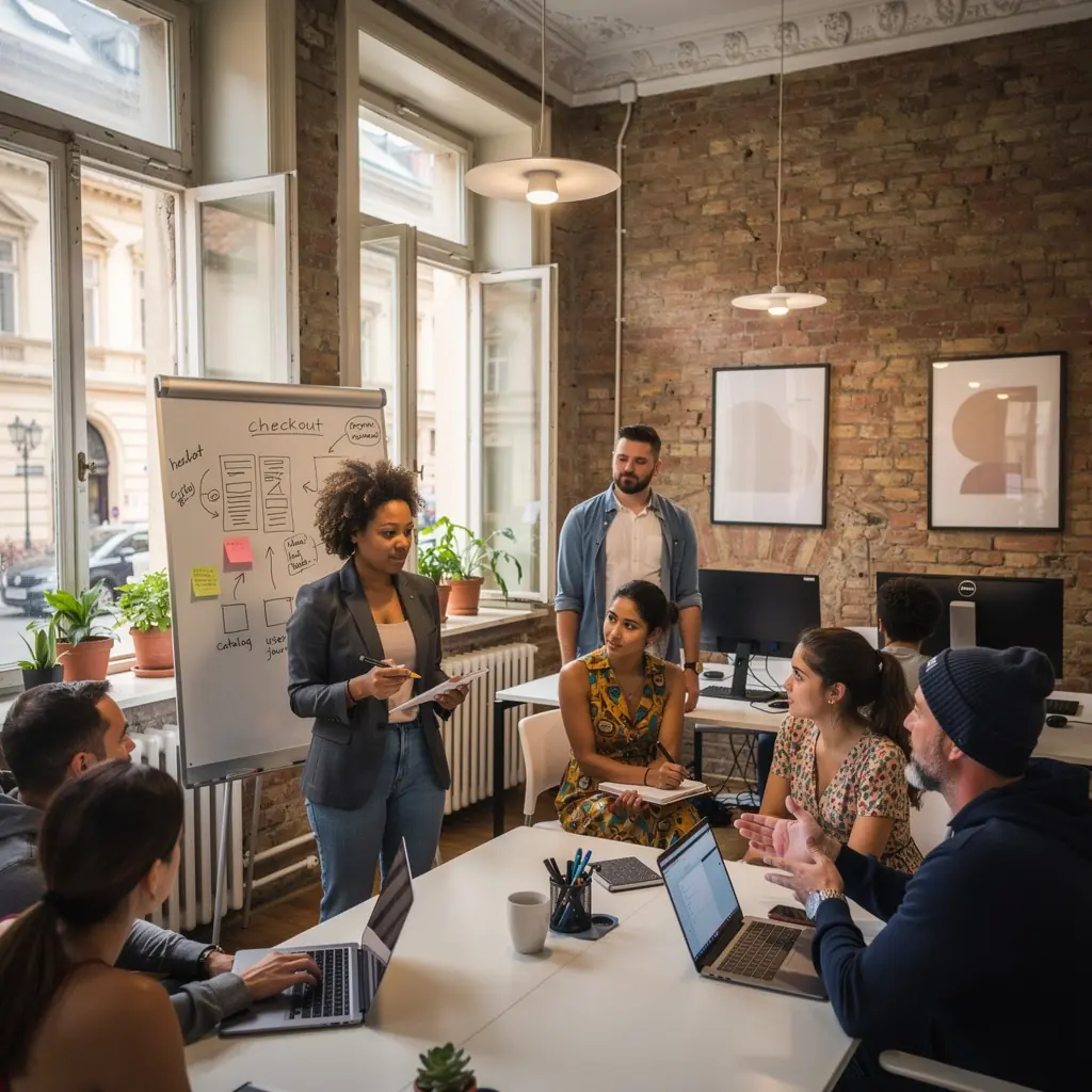 Online bolt építése folyamatban, különböző termékek bemutatásával.